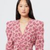 Vestido midi estampado de mezcla de seda Albini