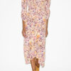 Vestido midi fruncido de mezcla de seda Albini Vestido midi fruncido de mezcla de seda Albini
