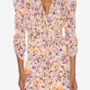 Vestido midi fruncido de mezcla de seda Albini Vestido midi fruncido de mezcla de seda Albini