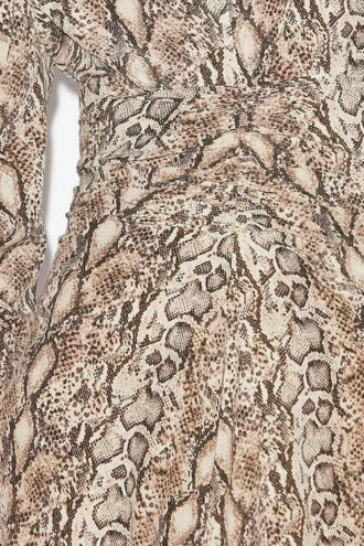 Vestido midi fruncido de mezcla de seda Albini