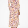 Vestido midi fruncido de mezcla de seda Albini Vestido midi fruncido de mezcla de seda Albini