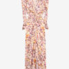 Vestido midi fruncido de mezcla de seda Albini Vestido midi fruncido de mezcla de seda Albini