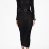 Vestido Vanessa de cuello vuelto en jersey liso Vestido Vanessa de cuello vuelto en jersey liso