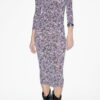 Vestido Vanessa de cuello vuelto en jersey liso Vestido Vanessa de cuello vuelto en jersey liso