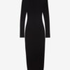Vestido Vanessa de cuello vuelto en jersey liso Vestido Vanessa de cuello vuelto en jersey liso