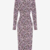 Vestido Vanessa de cuello vuelto en jersey liso Vestido Vanessa de cuello vuelto en jersey liso