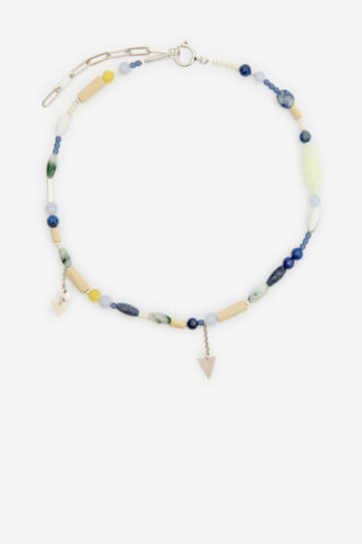 Yulian Collar de piedra, madera y colgante
