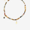 Yulian Collar de piedra, madera y colgante