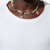 Yulian Collar de piedra, madera y colgante