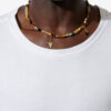Yulian Collar de piedra, madera y colgante