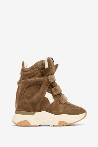 Zapatillas altas con cuña de ante y piel de becerro Balskee
