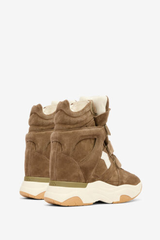 Zapatillas altas con cuña de ante y piel de becerro Balskee