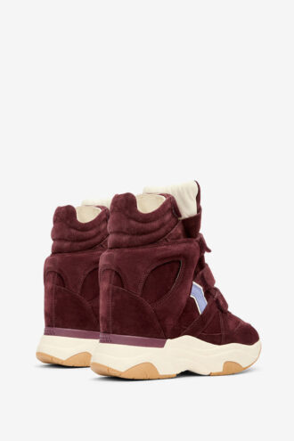Zapatillas altas con cuña de ante y piel de becerro Balskee