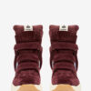 Zapatillas altas con cuña de ante y piel de becerro Balskee