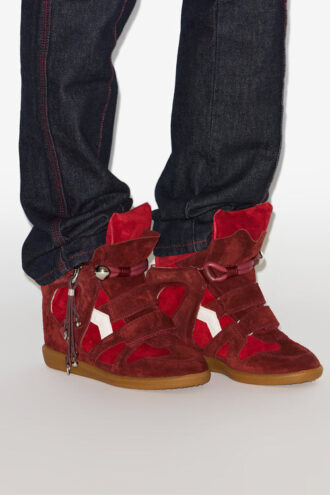 Zapatillas con cuña de ante Bekett