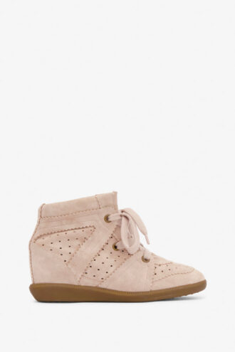 Zapatillas con cuña de ante perforado Bobby