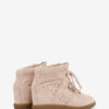 Zapatillas con cuña de ante perforado Bobby Zapatillas con cuña de ante perforado Bobby