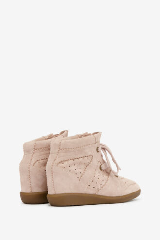 Zapatillas con cuña de ante perforado Bobby