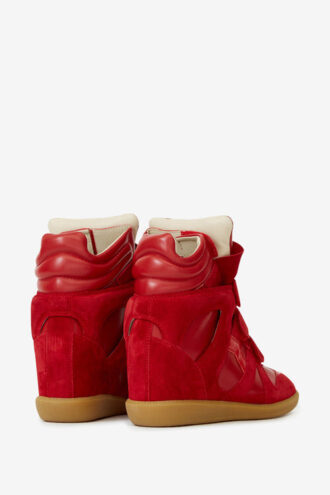 Zapatillas con cuña de ante y piel de becerro Bekett