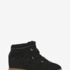 Zapatillas con cuña de ante y piel de becerro Bobby