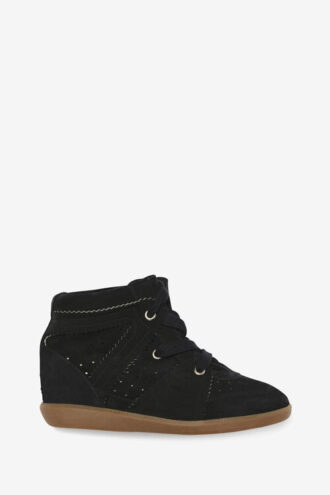 Zapatillas con cuña de ante y piel de becerro Bobby