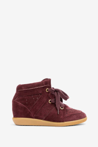 Zapatillas con cuña de ante y piel de becerro Bobby
