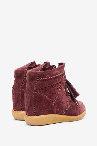 Zapatillas con cuña de ante y piel de becerro Bobby