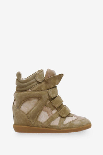 Zapatillas con cuña de cuero Bekett