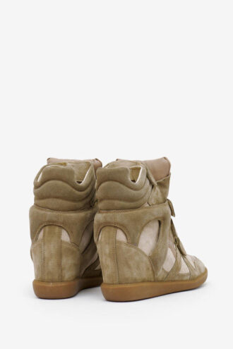 Zapatillas con cuña de cuero Bekett