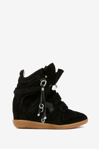 Zapatillas con cuña de cuero con tachuelas Bekett