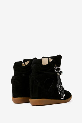 Zapatillas con cuña de cuero con tachuelas Bekett