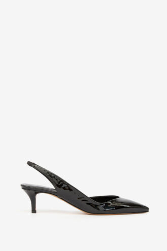 Zapatos de tacón alto con talón abierto de charol Padim