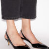 Zapatos de tacón alto con talón abierto de charol Padim