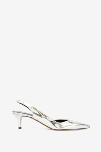 Zapatos de tacón alto con talón abierto y efecto espejo de Padim