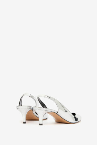 Zapatos de tacón alto con talón abierto y efecto espejo de Padim