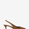 Zapatos de tacón con talón abierto Padim en ante de leopardo