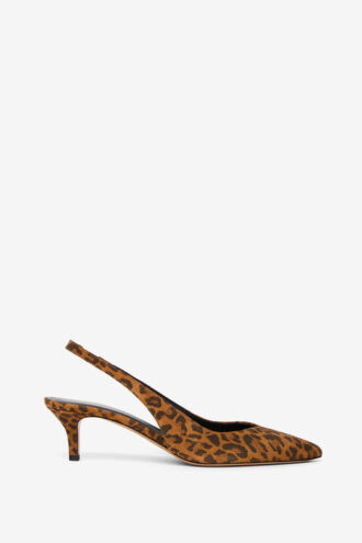 Zapatos de tacón con talón abierto Padim en ante de leopardo