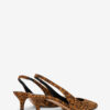 Zapatos de tacón con talón abierto Padim en ante de leopardo