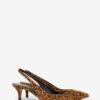 Zapatos de tacón con talón abierto Padim en ante de leopardo