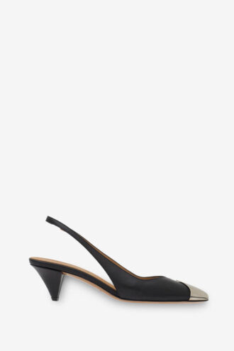 Zapatos de tacón de piel lisa Elina