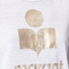 Zewel Camiseta de lino liso con logotipo Zewel Camiseta de lino liso con logotipo
