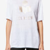 Zewel Camiseta de lino liso con logotipo Zewel Camiseta de lino liso con logotipo
